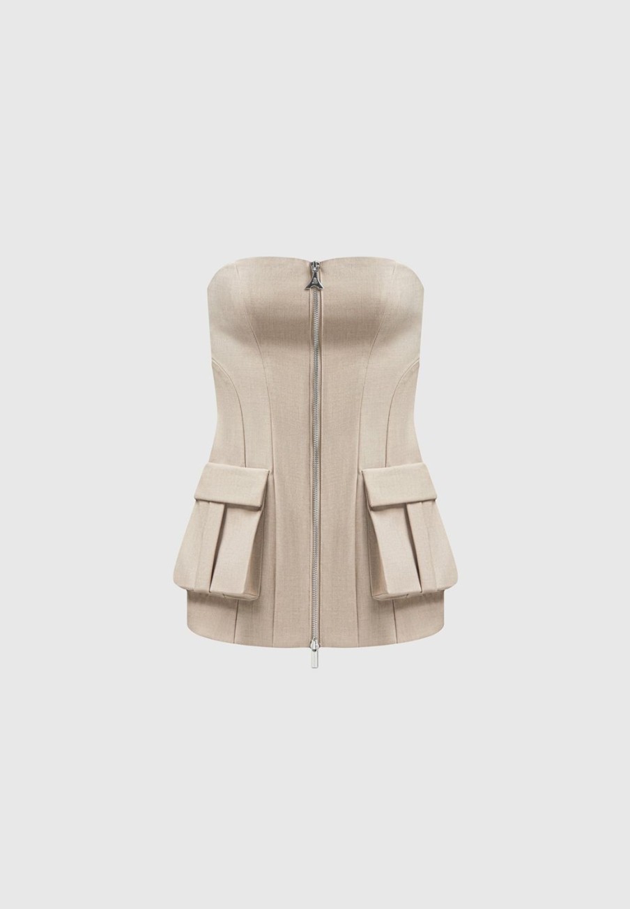 Maniere De Voir Tailored Longline Bandeau Top | Matching Sets