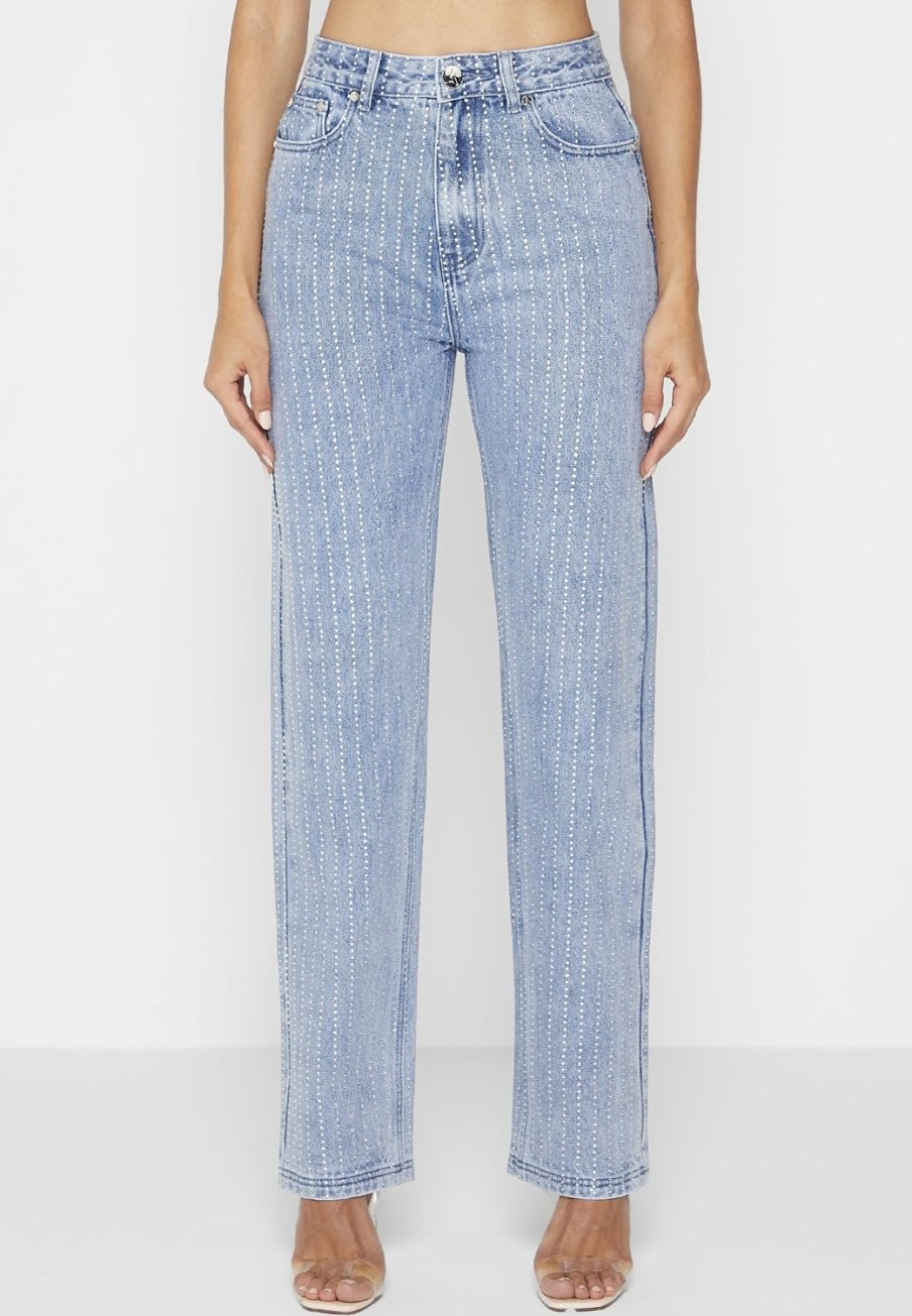 Maniere De Voir Rhinestone Mom Jeans | Jeans
